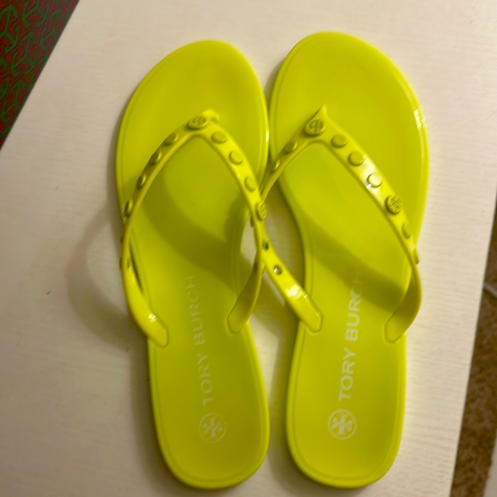 Tory Burch studded flip flops